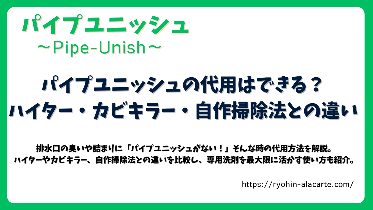 パイプユニッシュの代用方法を解説する記事サムネイル