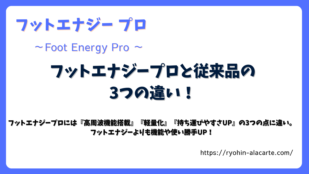 フットエナジープロと従来品の違いを比較する記事のサムネイル画像