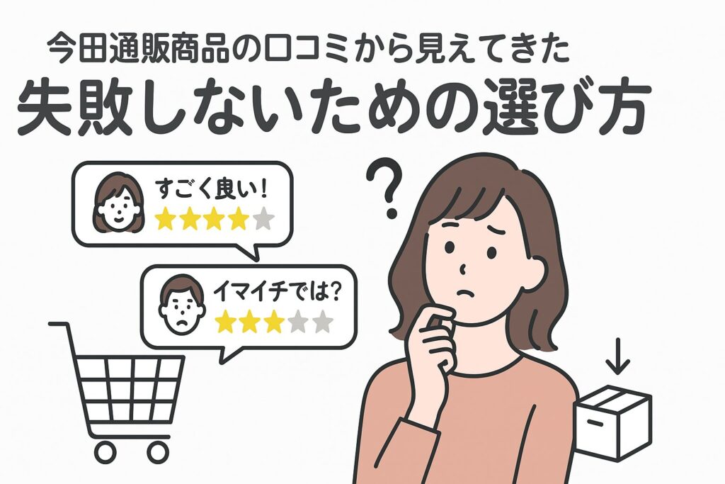 今田通販で失敗しない選び方に関する画像