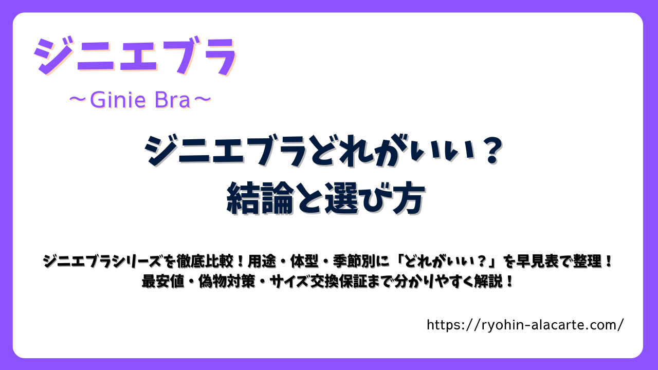 ジニエブラシリーズを比較し、どれがいいか結論と選び方を解説する記事のサムネイル画像