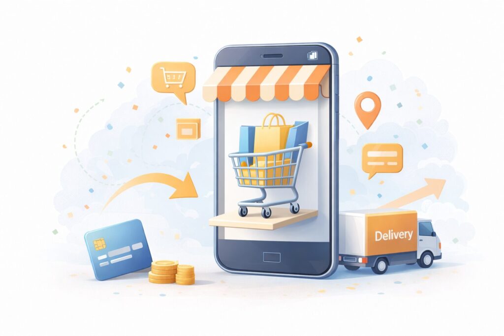 オンラインショッピングの画像